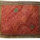 Bandhani Print Pooja Assan Chunari | Devi MATA Ki Chunari | Pooja Chunari | Navratri Festival Puja (9 x 13 Inch)