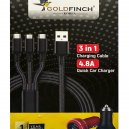 GOLDFINCH CAR CHARGER 3 IN 1 CHARGING CABLE (GF 305)