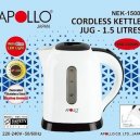Apollo Cordless Kettle Jug 1.5 Ltr Nek-1500