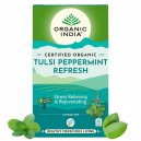 ORGANIC INDIA TULSI PEPPERMINT REFRESH  25 TEA BAGS