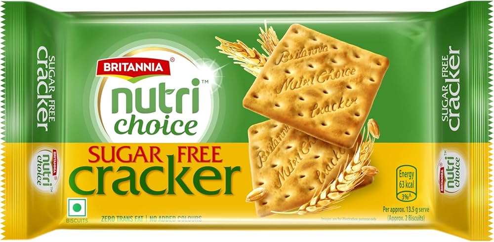 BRITANNIA NUTRI CHOICE SUGAR FREE CRACKER BISCUITS 295 GM