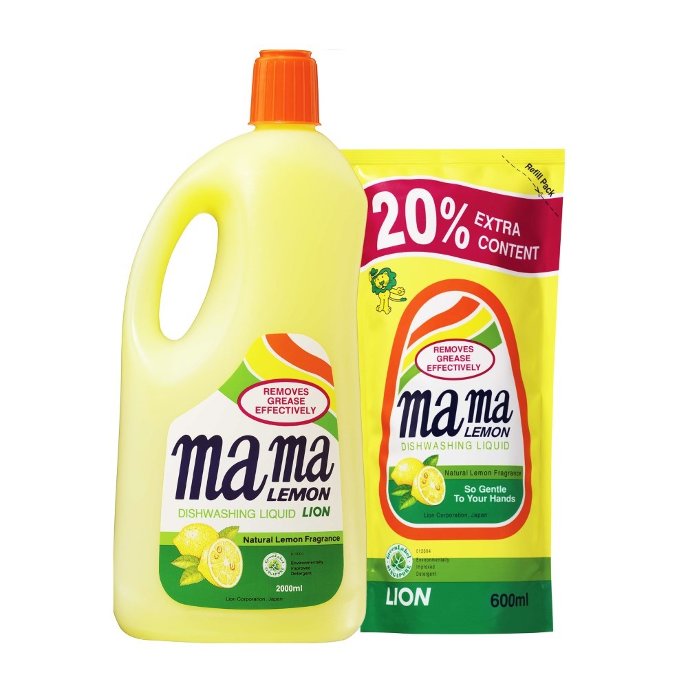 Mama Lemon Dishwashing 2Lt with Refill