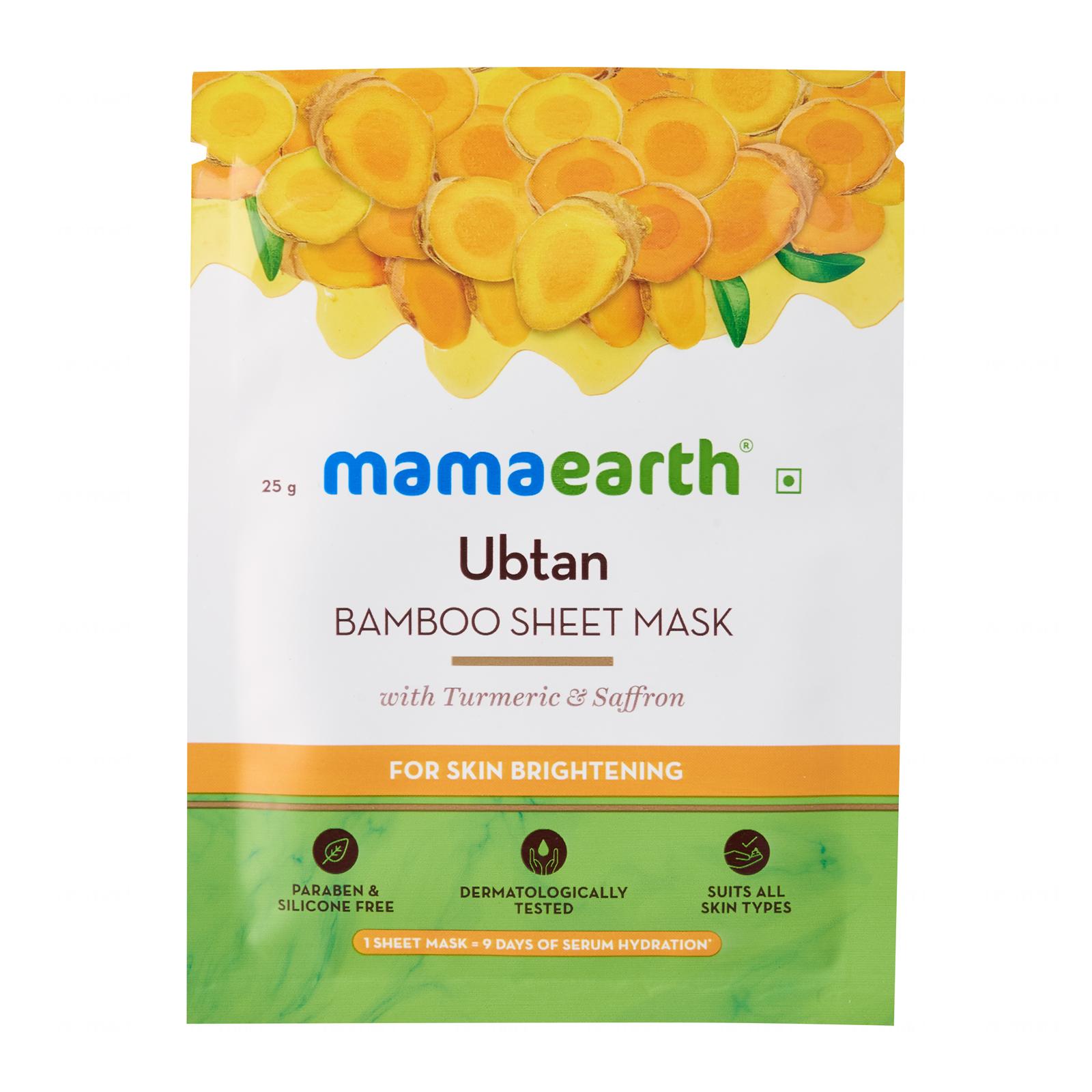 Mamaearth Ubtan Bamboo Sheet Mask 25gm