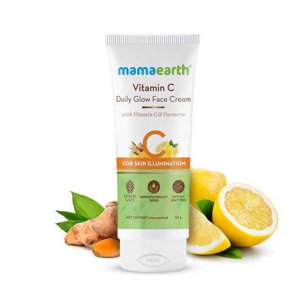 Mamaearth Vitamin C Daily Glow Face Cream with Turmeric 80g