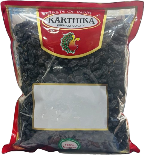 KARTHIKA RAISINS BLACK WITH SEED 500 GM