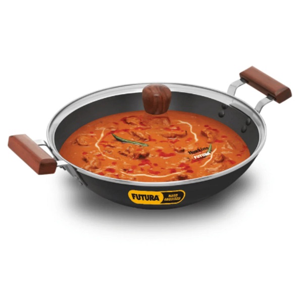 Futura Hard Anodised Deep-Fry Pan with Glass Lid 3.75L | Induction Compatible | IAD375G