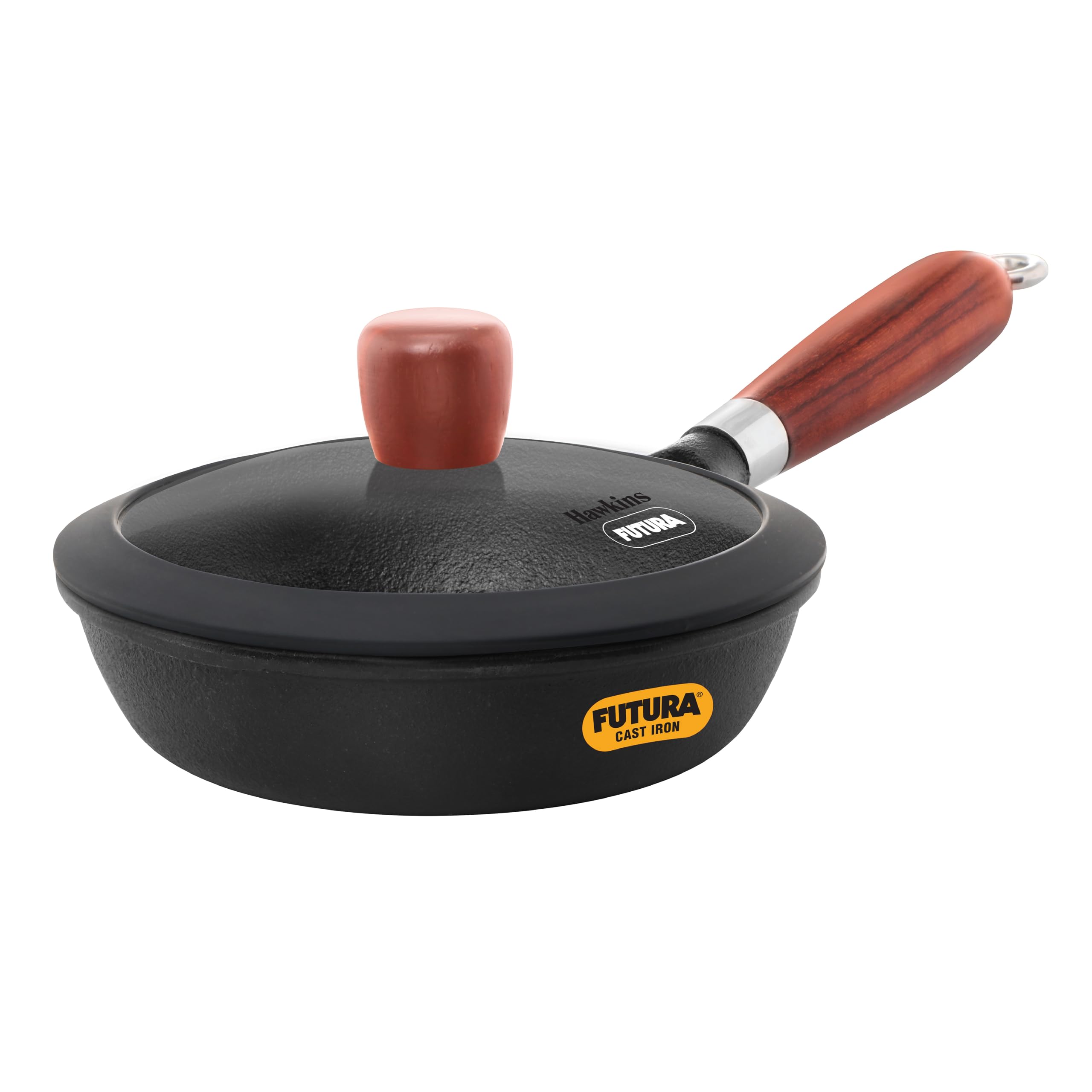 Futura Cast Iron Frying Pan 16cm with Glass Lid | CIF16G