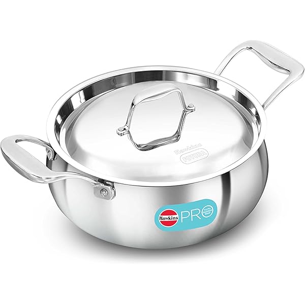 Hawkins Pro Tri-Ply Stainless Steel Cook n Serve Bowl With Stainless Steel Lid 3L | 22cm Diameter | PSC30S