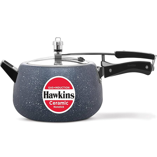 Hawkins Ceramic Nonstick Pressure Cooker 5L | Induction Compatible | ICC50