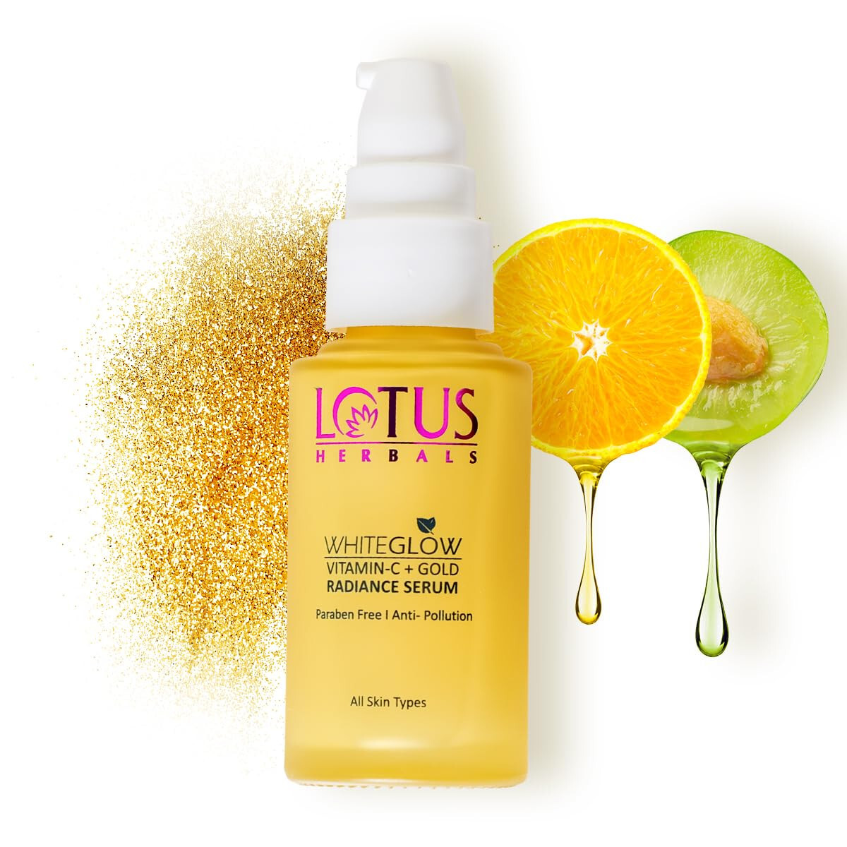Lotus Herbals WhiteGlow Vitamin-C + Gold Radiance Serum 30ml