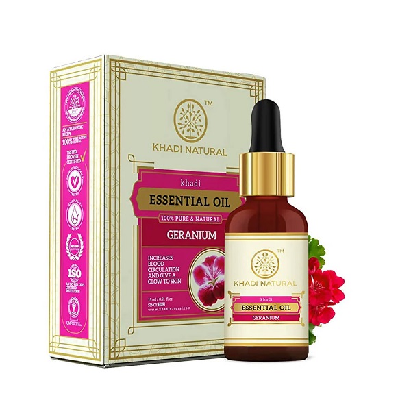 Khadi Natural Geranium Essential Oil 15ml