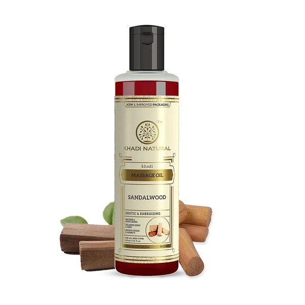Khadi Natural Sandalwood Massage Oil 210ml