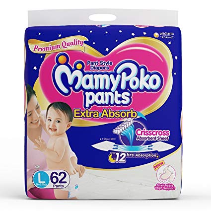 Mamypoko (L)Diapers 62Pcs
