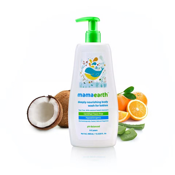 Mamaearth Deeply Nourishing Body Wash for Babies 400ml (0 - 5 Years)