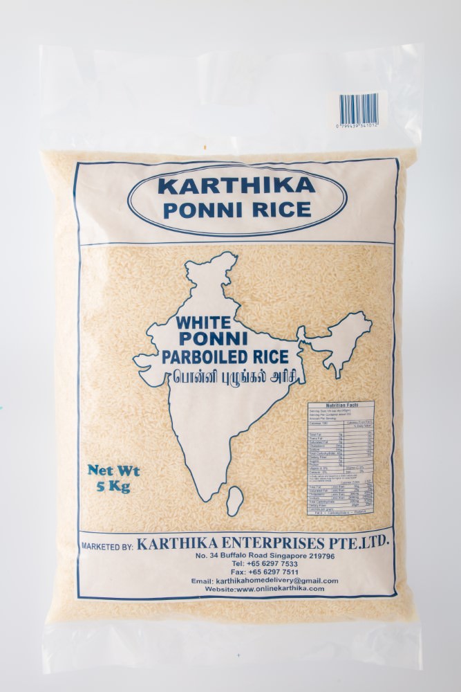 *KE Ponni Parboiled Rice 5Kg