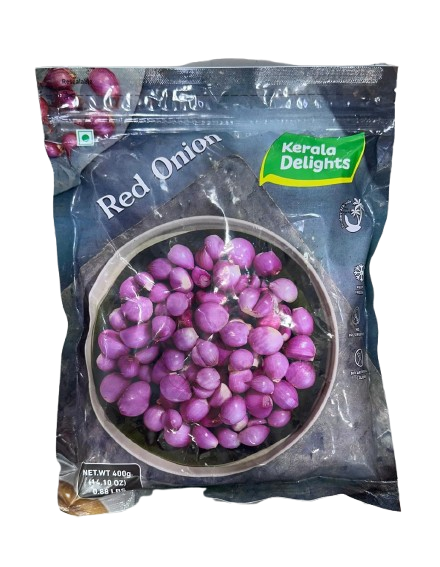 KERALA DELIGHTS RED ONION (SHALLOT) 400 GM FROZEN