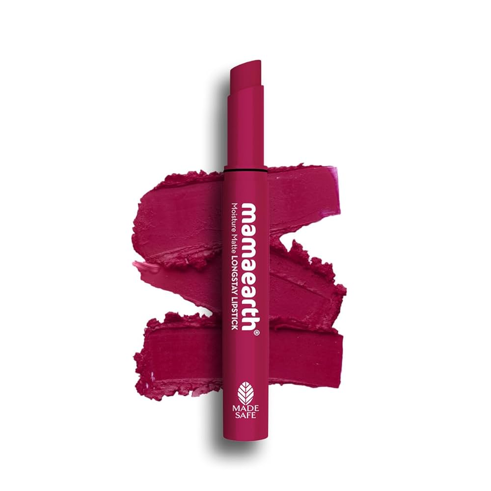 Mamaearth Moisture Matte Longstay Lipstick Avocado Oil & Vitamin E ( 12 Berrylicious Magenta ) 2g