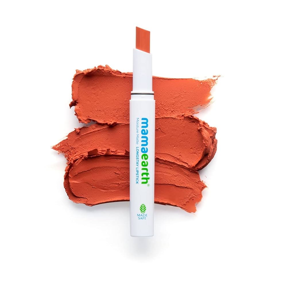 Mamaearth Moisture Matte Longstay Lipstick with Avocado Oil & Vitamin E 2g  (13 Citrus Nude)