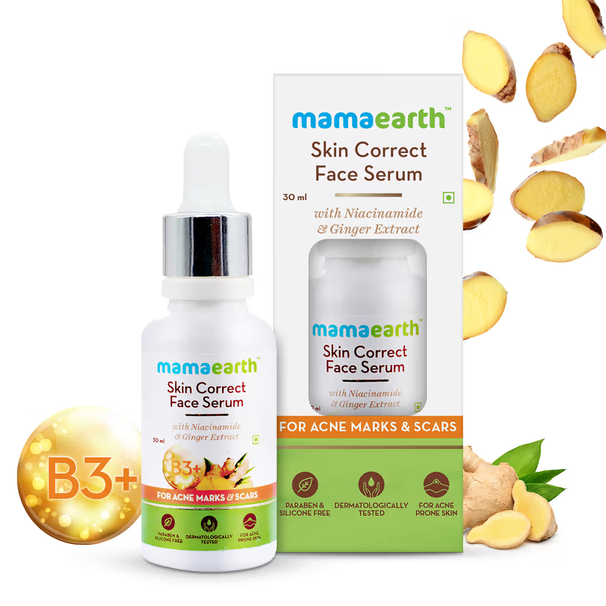 Mamaearth Skin Correct Face Serum with 10% Niacinamide & Ginger Extract 30ml