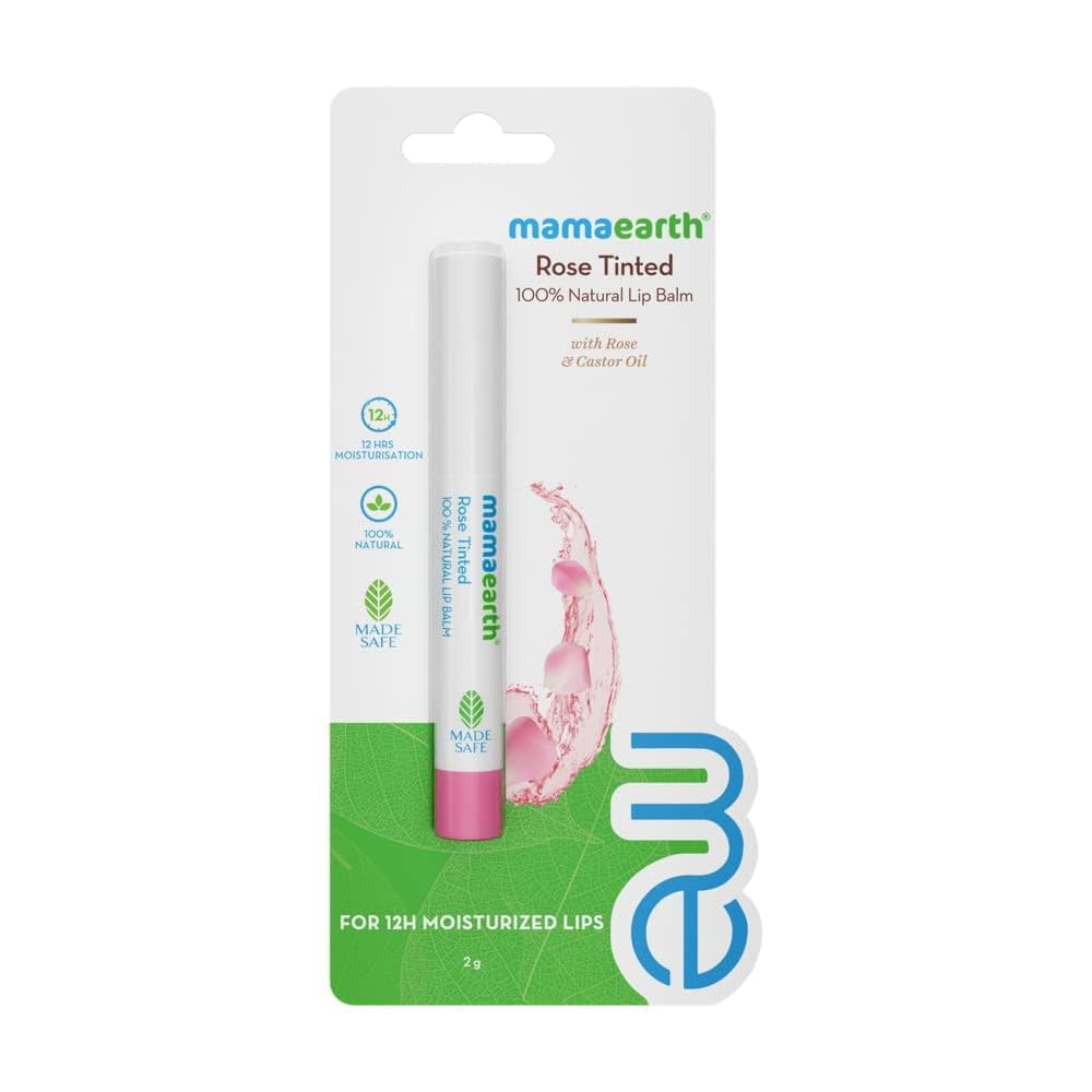 Mamaearth Rose Tinted 100% Natural Lip Balm with Rose & Caster Oil 2g