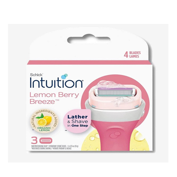 Schick Intuition Lemon Berry Breeze 3 Cartridges