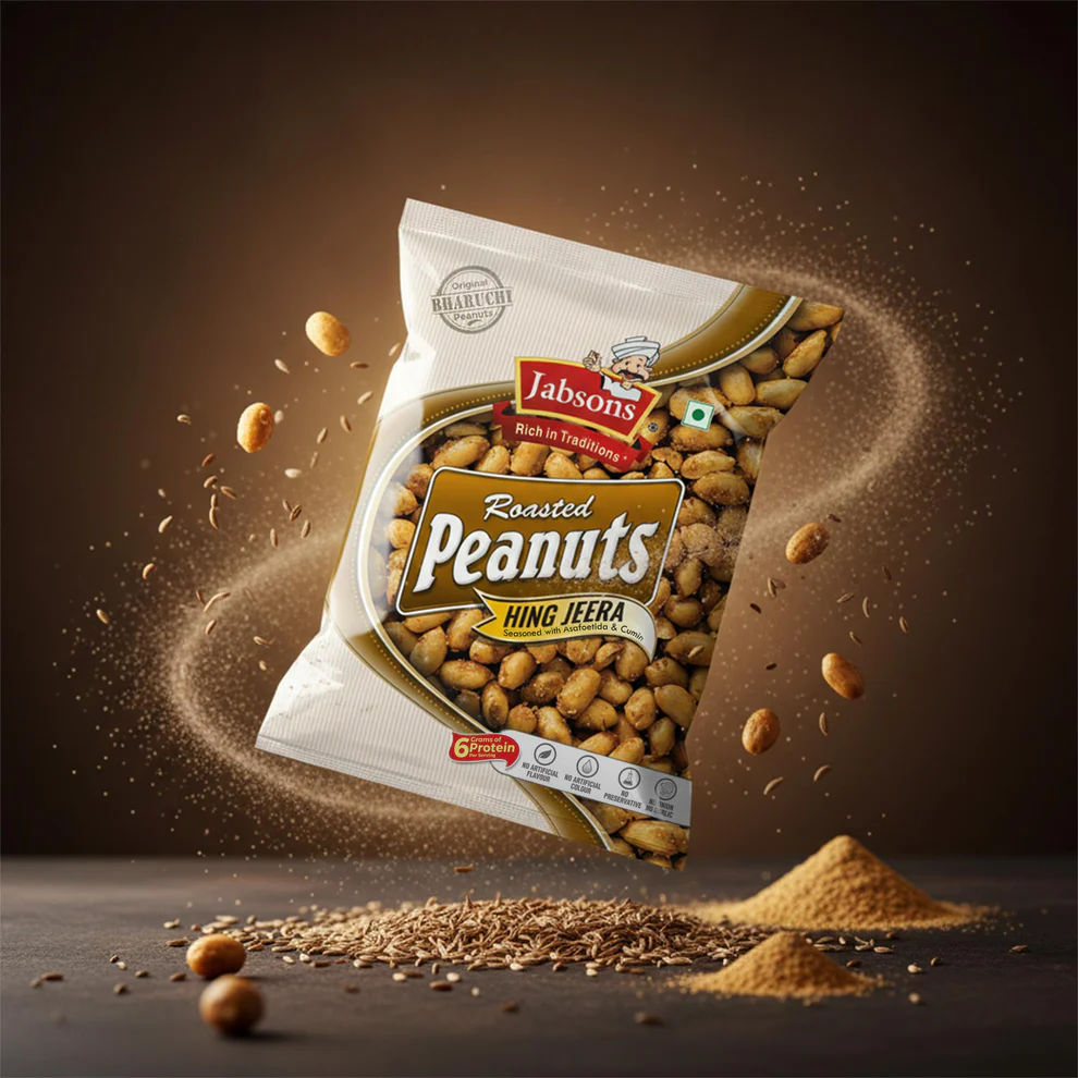 JABSONS ROASTED PEANUTS HING JEERA 200 GM