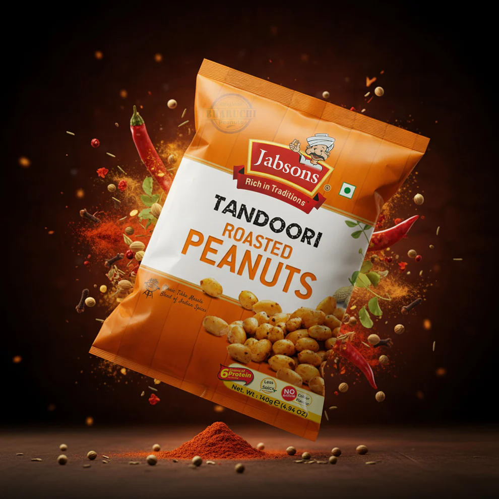 JABSONS TANDOORI ROASTED PEANUTS 140 GM