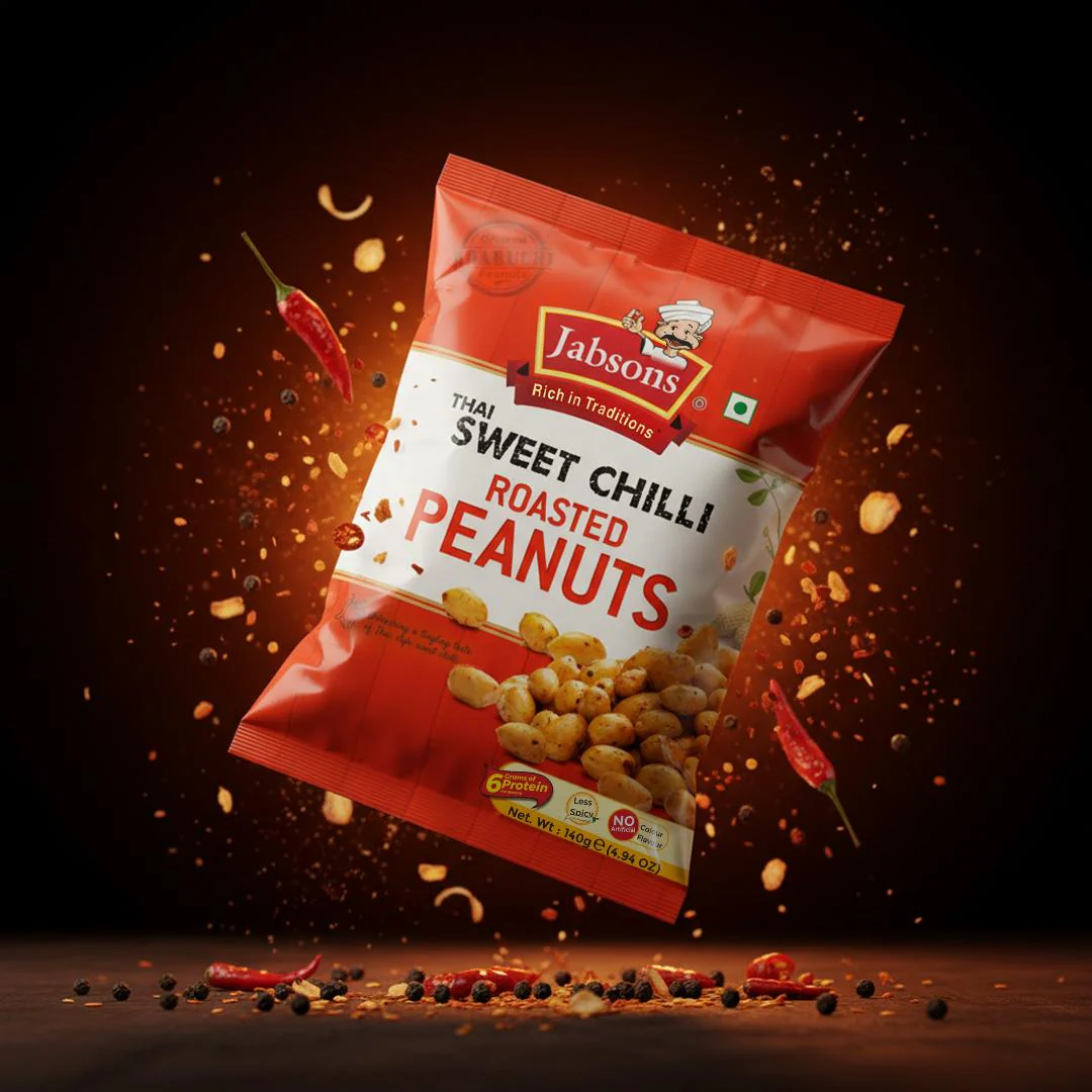 JABSONS THAI SWEET CHILLI ROASTED PEANUTS 140 GM