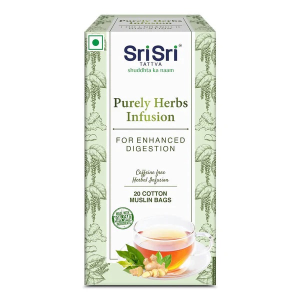 Sri Sri Tattva Purely Herbs Infusion For Enhanced Digestion 20 Bags (20No's x 1.5g)